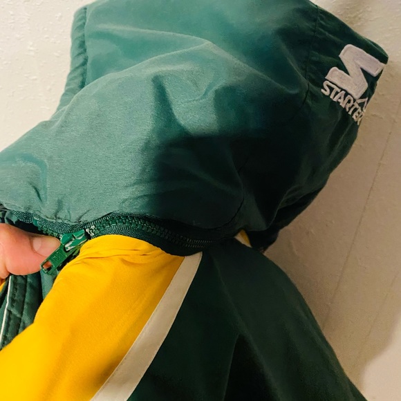 Vintage STARTER Green Bay Packers Long puffer Jacket - Picture 7 of 15